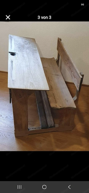 antike Schulbank Bild 3