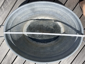 schöne Wanne aus Zink (80 x 64cm) Bild 3
