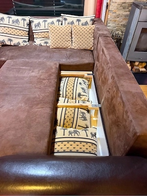 Großes Ecksofa mit Schlaffunktion und Bettkasten   guter Zustand Bild 4