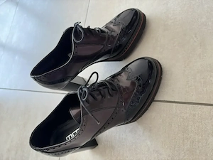 Highheels   Pumps   Gr. 39   Absatz 8cm   Farbe: rot-schwarz  