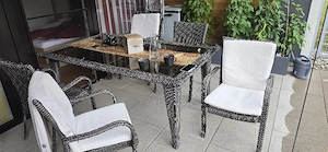 Gartentisch mit 6stk Gartenstühle