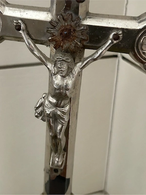 Antikes Tischkreuz - Pilgerkreuz ca. 1920 1930er Jahre Bild 3