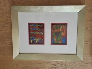 2 gerahmte Hundertwasser-Kunstbilder   4 bekannte Motive Bild 3