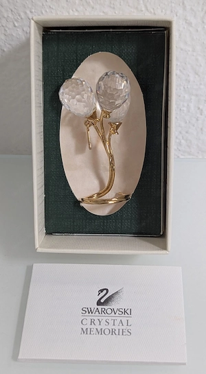 Swarovski Crystal Memories  Gold Miniature Balloons Letter 191604 Österreich Box   Bild 3