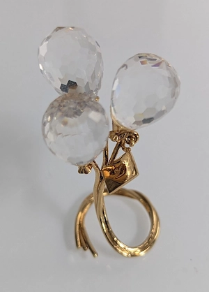 Swarovski Crystal Memories  Gold Miniature Balloons Letter 191604 Österreich Box   Bild 2