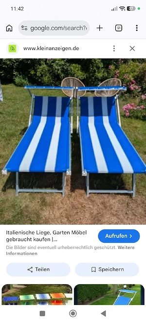 Original Italienische Strandliegen (Alu) Bild 4