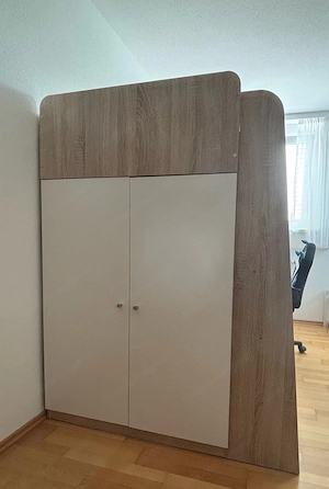 Hochbett mit Kleiderschrank und Schreibtisch Bild 2