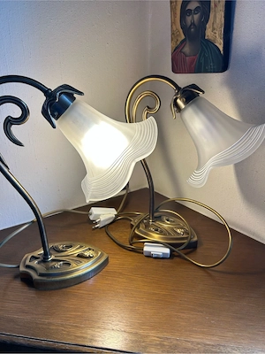 Tischlampen im Jugenstil aus den 60er Jahren