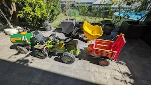 Rolly Toys MB Trettraktor 1500 mit Wasserfass (und Seilwindenhänger gratis dazu) Bild 4