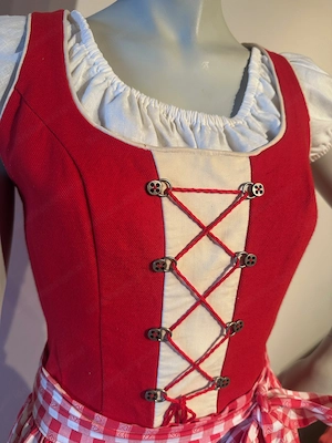 Dirndl Gr. 34 aus Qualitätsleinen | Unikat vom Schneider | lang | inkl. Schürze | Topzustand Bild 5