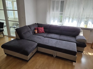 Wohnlandschaft   Ecksofa mit Schlaffunktion Bild 2