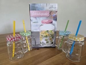Getränkespender 5,5 l inkl. 4 Gläser   Perfekt für Sommer, Partys & Gartenfeste!