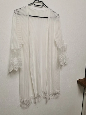 Durchsichtige weisse Jacke 
