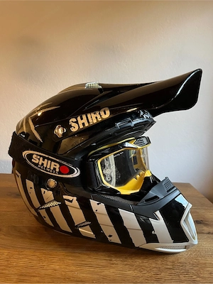Mopedhelm, Crosshelm, Shiro, Mopedbrille Bild 3