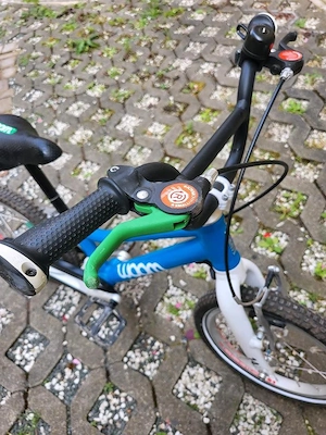 Woom 2 Kinderfahrrad 14 Zoll blau Weiß  Bild 2