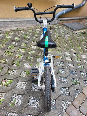 Woom 2 Kinderfahrrad 14 Zoll blau Weiß  Bild 5