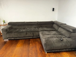 Großes Ecksofa mit elektrischer Sitztiefenverstellung Bild 2