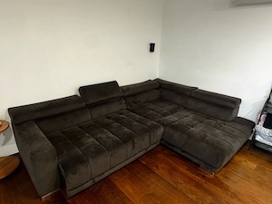 Großes Ecksofa mit elektrischer Sitztiefenverstellung Bild 3
