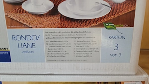Geschirrset Seltmann Weiden Kombiservice Rondo  Liane 84tlg.