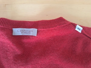 Kaschmir Pullover Rot Herren Grösse 48 Bild 5
