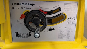 Herkules Tischkreissäge TKS 1400 (254 mm Sägeblatt   1400W) Bild 2