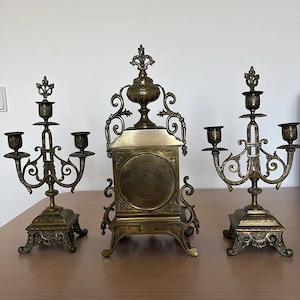 Prachtvolle französische Kaminuhr um 1890 1900 Bild 2