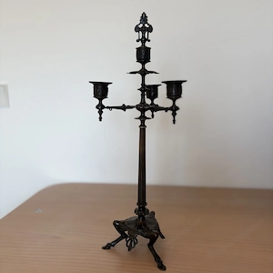Empire Klassizismus Kerzenleuchter aus Bronze um 1820 1830