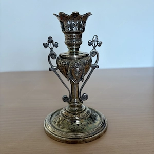 Historischer Kerzenständer silber  versilbert punziert