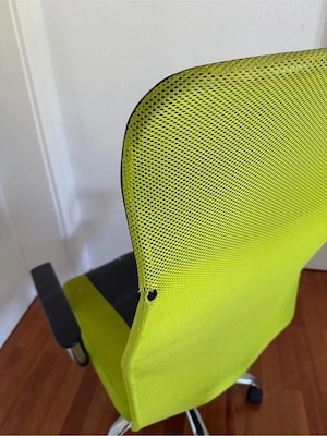 Bürostuhl   Schreibtischstuhl grün-schwarz (Mesh) Bild 3