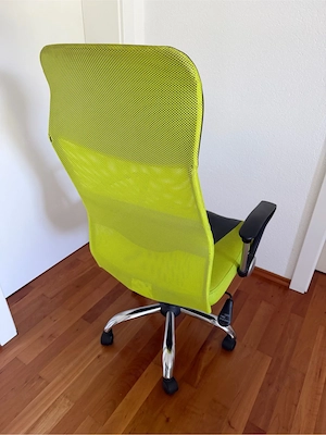 Bürostuhl   Schreibtischstuhl grün-schwarz (Mesh) Bild 4