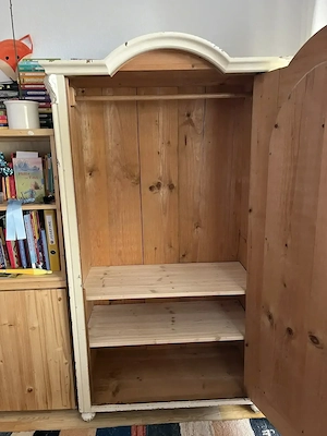 Kleiderschrank vintage weiß Bild 2