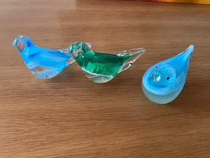Vögel aus Glas 3 Stück Bild 2