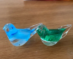 Vögel aus Glas 3 Stück Bild 4
