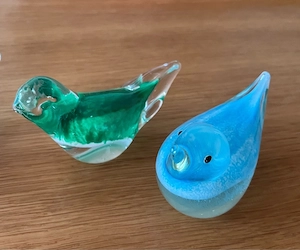 Vögel aus Glas 3 Stück Bild 3
