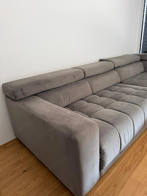 Ecksofa Cosana grau mit manueller Vorziehbank Bild 2