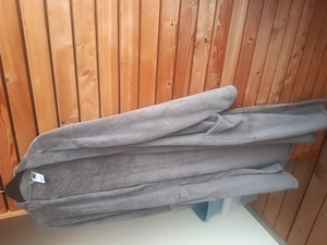 Bademantel grau Größe M Bild 3
