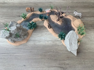 Schleich - große Wasserstelle mit Wasserfall Bild 6