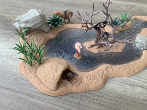 Schleich - große Wasserstelle mit Wasserfall Bild 8