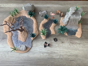 Schleich - große Wasserstelle mit Wasserfall Bild 7
