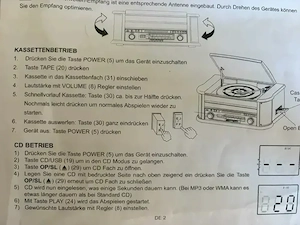 Retro-Musikanlage mit Plattenspieler, CD, Kassette, Radio & USB   Top Zustand Bild 3