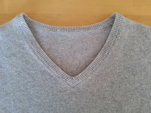 Kaschmir Pullover Silbergrau Herren Gr. M