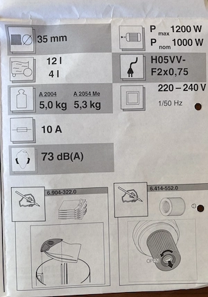 Kärcher Nass- Trockensauger A 2054 Me Neuwertig Bild 7