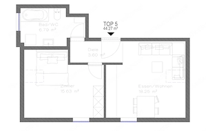 helle 2 Zimmer Dachgeschosswohnung im Zentrum von Dornbirn - Provisionsfrei Bild 2