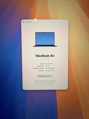 MacBook Air 15" Laptop - Apple M4 - 16GB - 256GB SSD - Apple Integrated 10-core GPU - German QWERTZ Bild 2