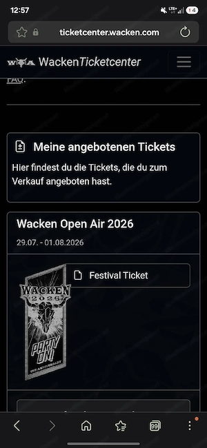Wacken Open Air Ticket, Harder Bild 3