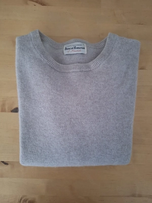 Kaschmir Pullover Sandstrand Hellbraun Herren Gr. S Bild 5