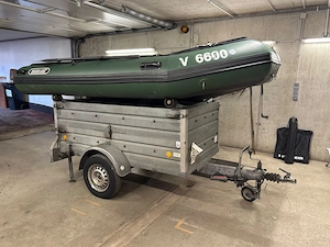 Schlauchoot Missioncraft 360 mit Elektromotor. Bild 7
