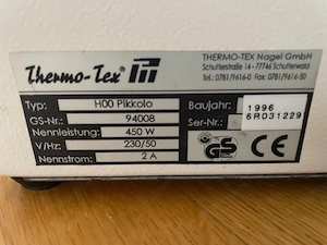 Handbediente Patchmaschine von Thermotex Bild 3