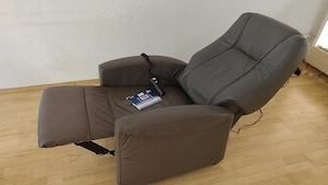 Fernsehsessel elektrisch mit Lederbezug Bild 4