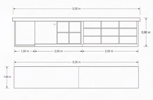Sideboard   Büroschrank mit Arbeitsplatte Bild 5